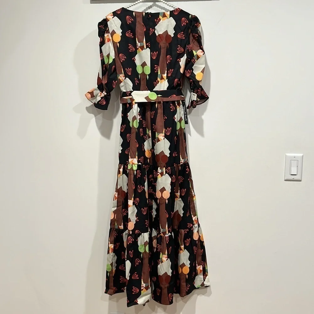 Hutch Anthropologie Maxi Midi sunglass lady Boho Dress Size 6 ModCloth new - Picture 7 of 10